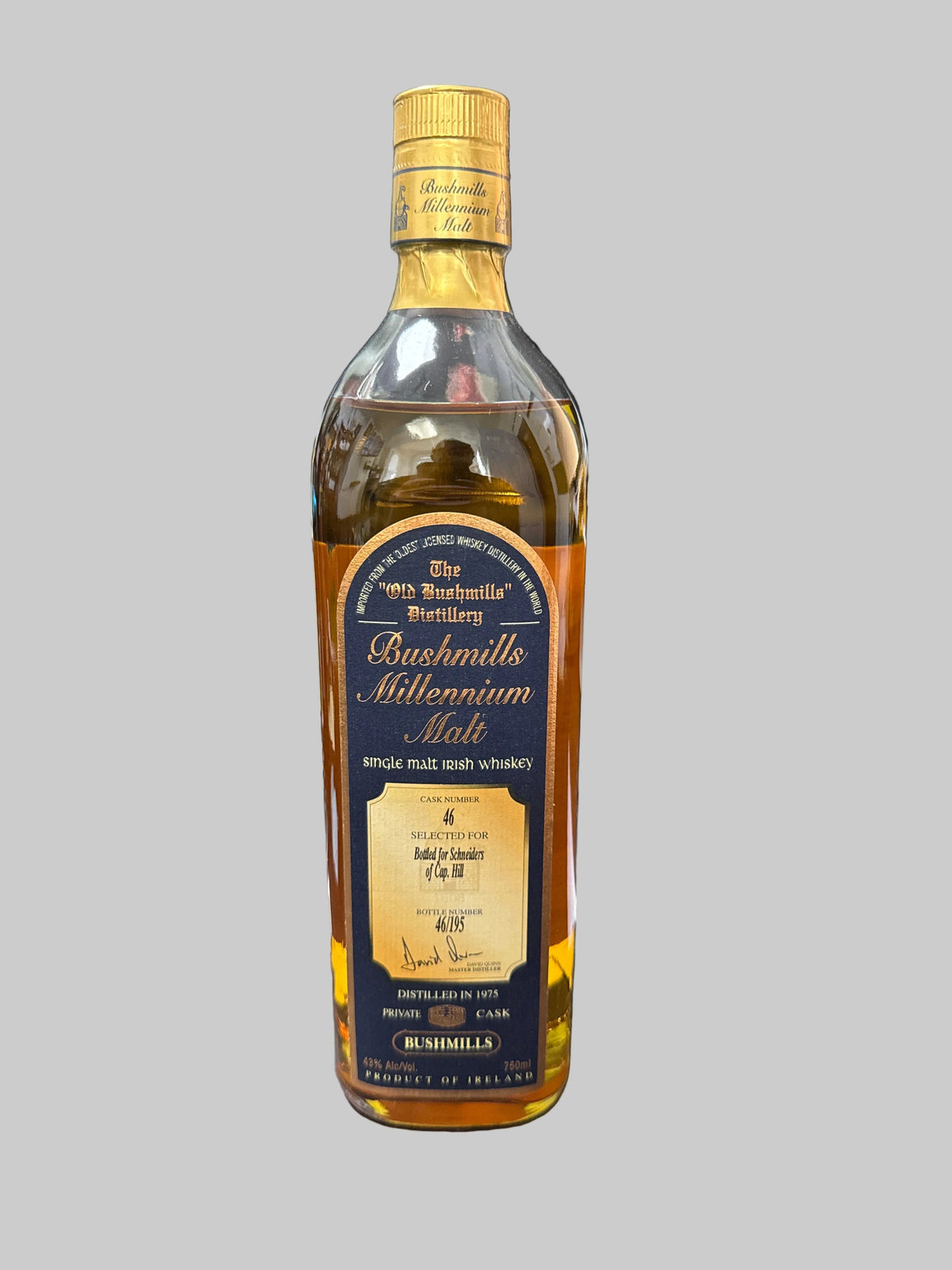 Bushmills 'Millenium Malt' Single Malt Irish Whiskey 1975 Single Barrel (750ml)
