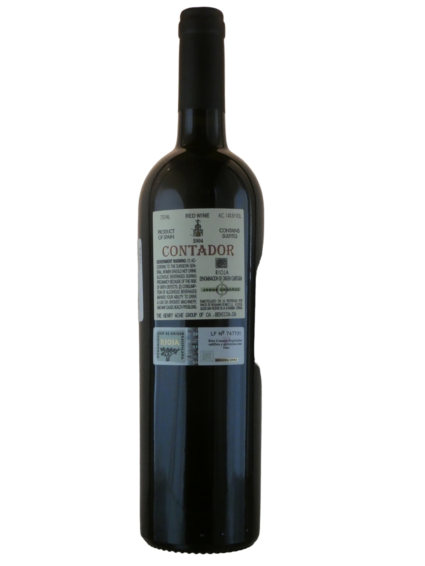 Benjamin Romeo Contador - 2004 (750ml)