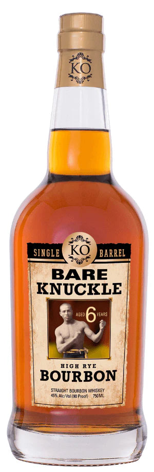 KO Bare Knuckle Barrel Strength 6 year Hi-Rye Bourbon Single Barrel (750ml)
