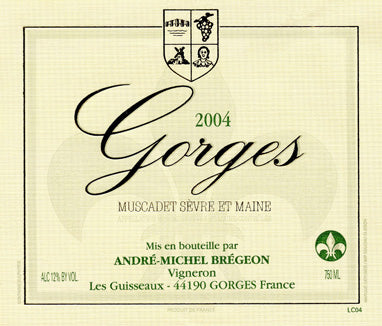 Andre-Michel Bregeon Muscadet Sevre-et-Maine Gorges Cru - 2015 (750ml)