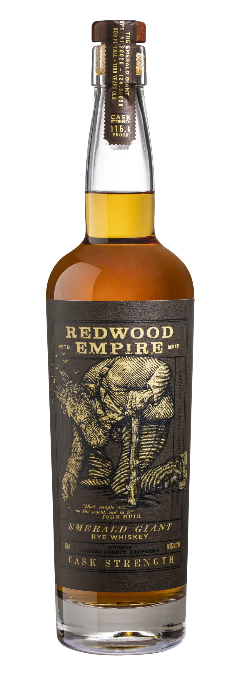 Redwood Empire Emerald Giant Cask Strength Rye Whiskey (750ml)