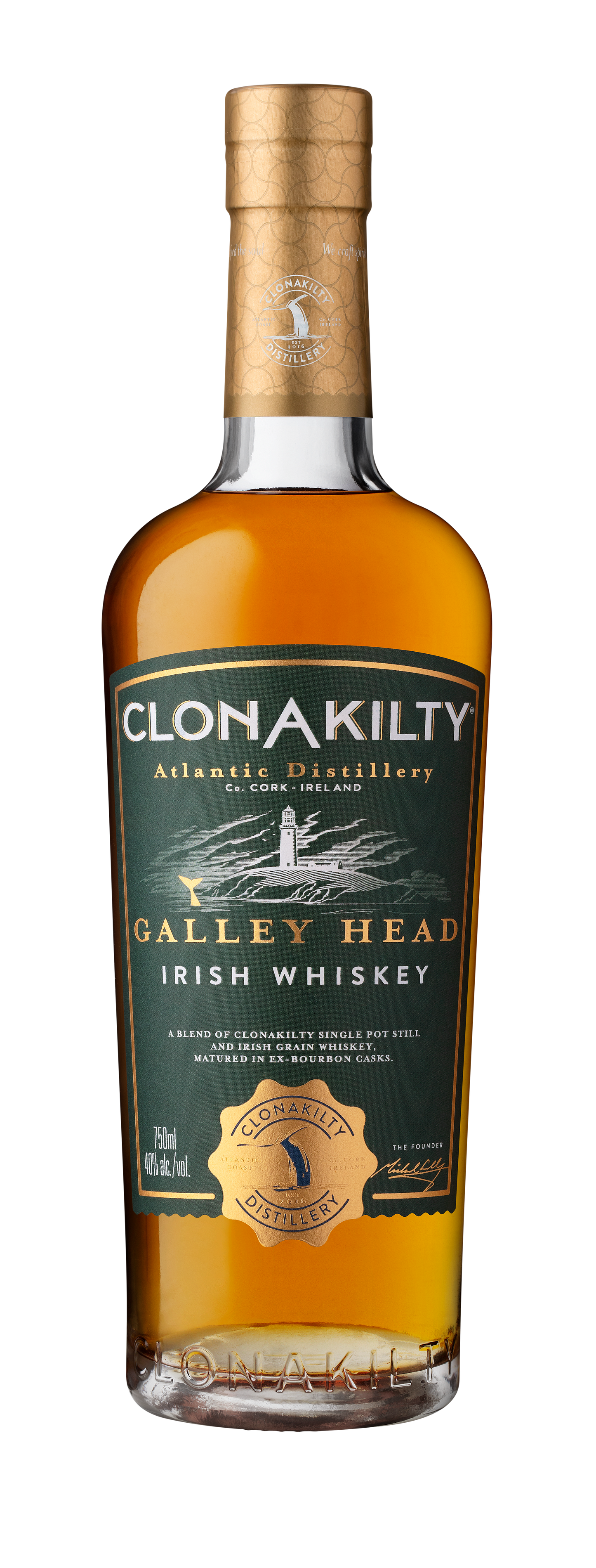 Clonakilty Galley Head Single Pot Still Whiskey Matured in Ex Bourban Cask (750ml)