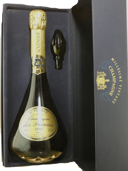 De Venoge Brut Millesime w/Box with glass stopper - 1990 (750ml)