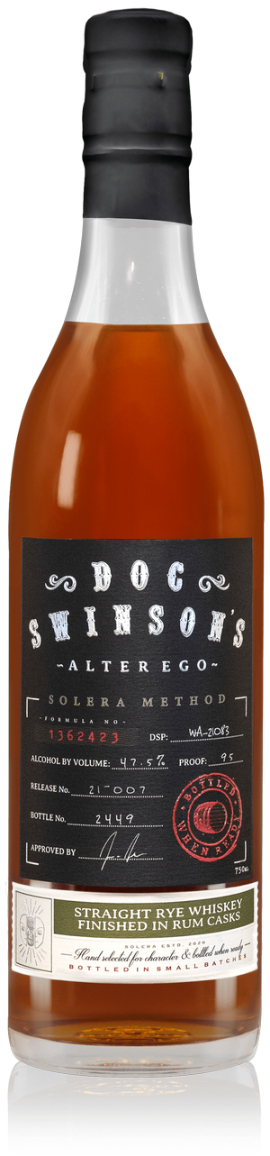 Doc Swinson's, Alter Ego Solera Method Straight Rye Whiskey Rum Finished Casks(750ml)