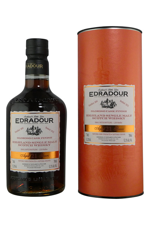 Edradour 21 Year Old Oloroso Cask Finish Single Malt Scotch Whisky Distilled 2001 Bottled 2023 (700ml)