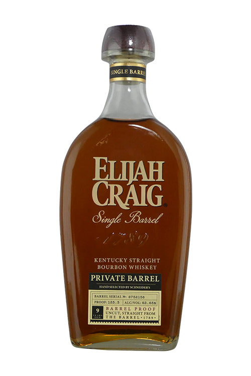 Elijah Craig Single Barrel Schneider's Barrel Proof 125.3 9 Year (750ml)