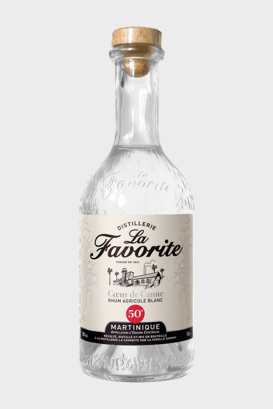 La Favorite Rhum Agricole Blanc Coeur de Canne 50% (1L)