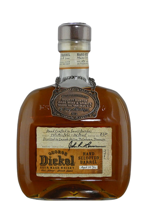 George Dickel Sour Mash Whiskey Hand Selected Barrel 14 Year Bounty Hunter