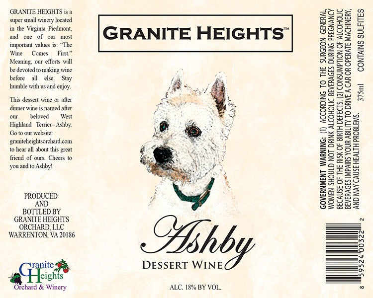 Granite Heights Ashby Dessert Wine - NV (375ml)