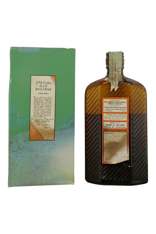 HARRY E WILKEN 1917 AMERICAN MEDICINAL SPIRITS COMPANY PROHIBITION ERA BOURBON 1 PINT(375ml)