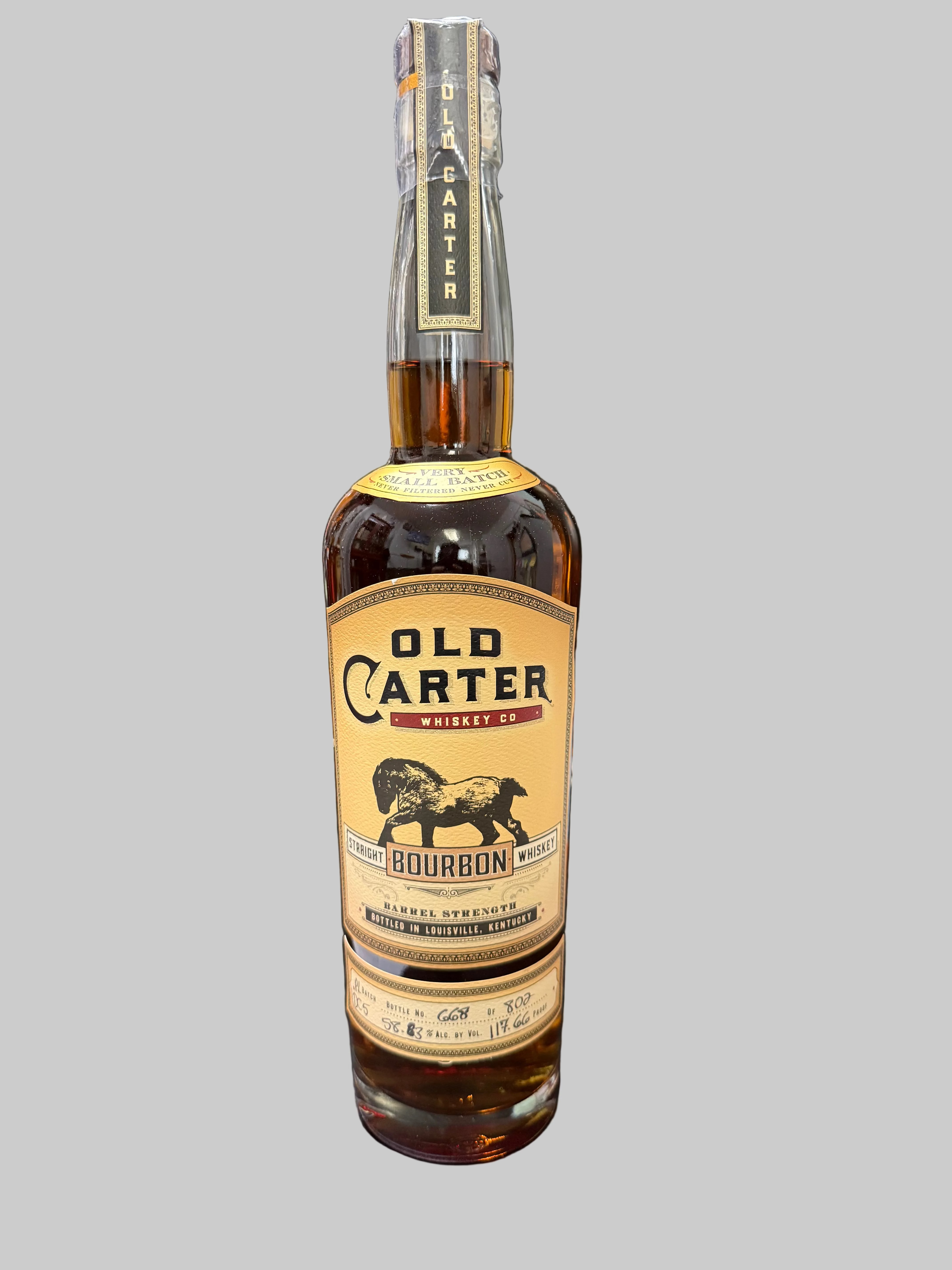 Old Carter Straight Bourbon Whiskey Very Small Batch PLDC-5 2026