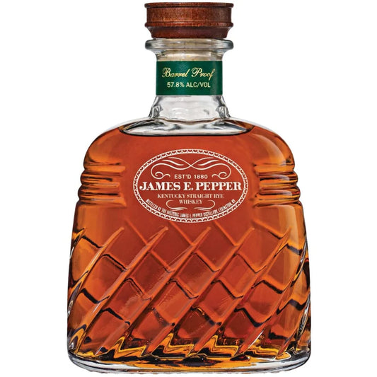 James E. Pepper Decanter Barrel Proof Straight Rye Whiskey  (750ml)