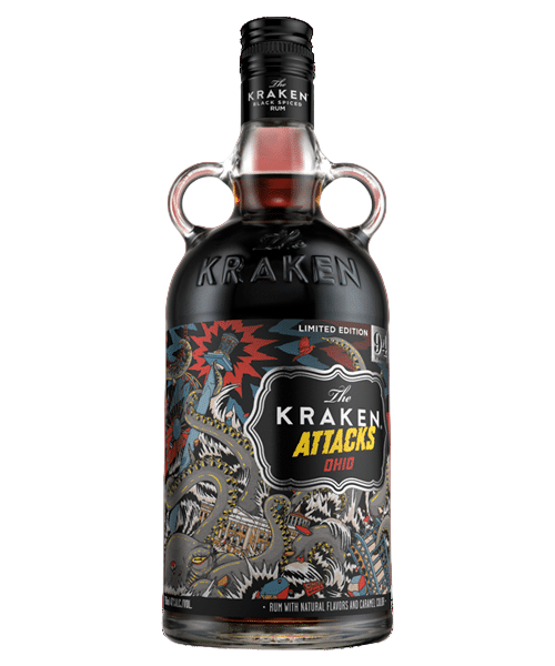 The Kraken Attacks Ohio Black Spiced Rum (750ml)