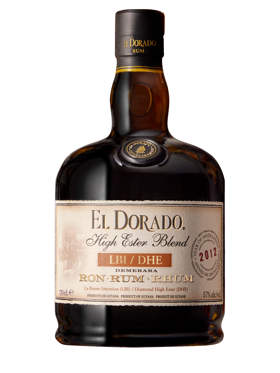 El Dorado High Ester Blend LBI/DHE Demerara Rum 114 Proof (750ml)