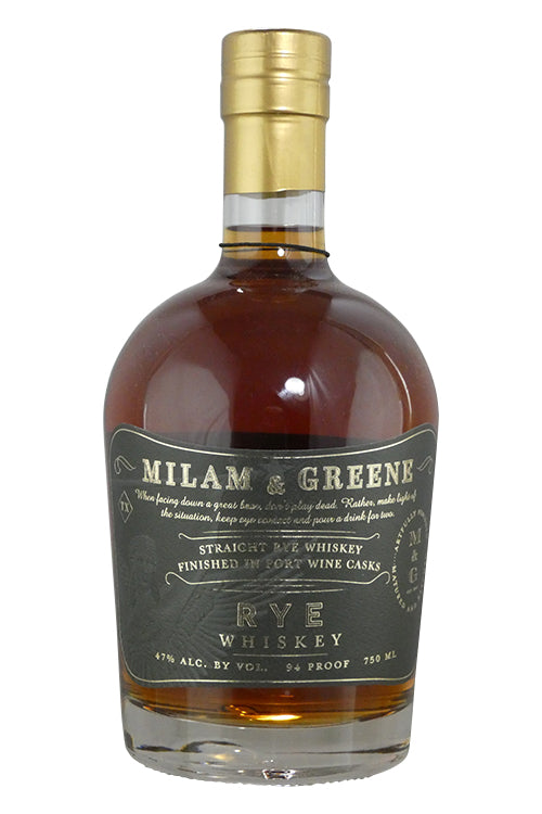 Milam & Greene Port Cask Rye Whiskey (750ml)