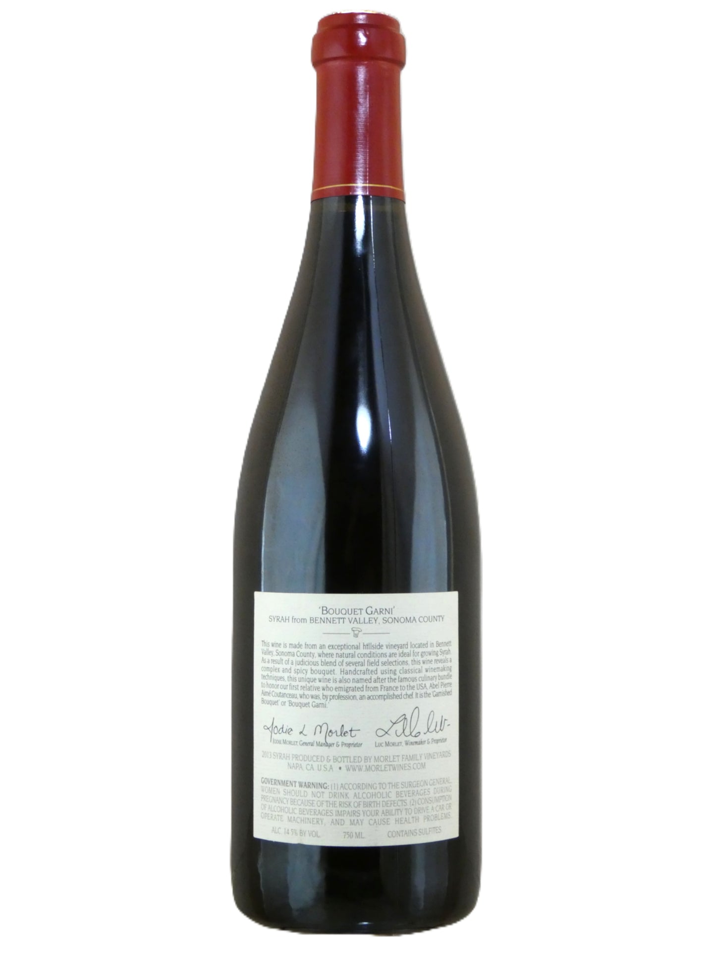 Morlet Family Vineyards Syrah Bouquet Garni - 2013 (750ml)