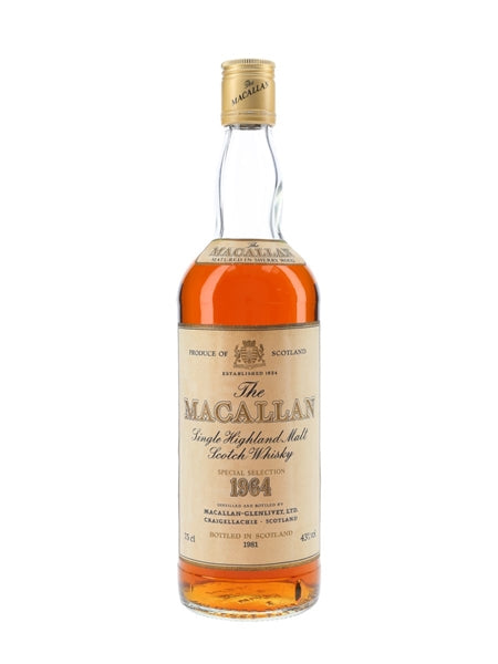 Macallan Special Selection Single Malt Scotch Whisky 1964 (750ml)