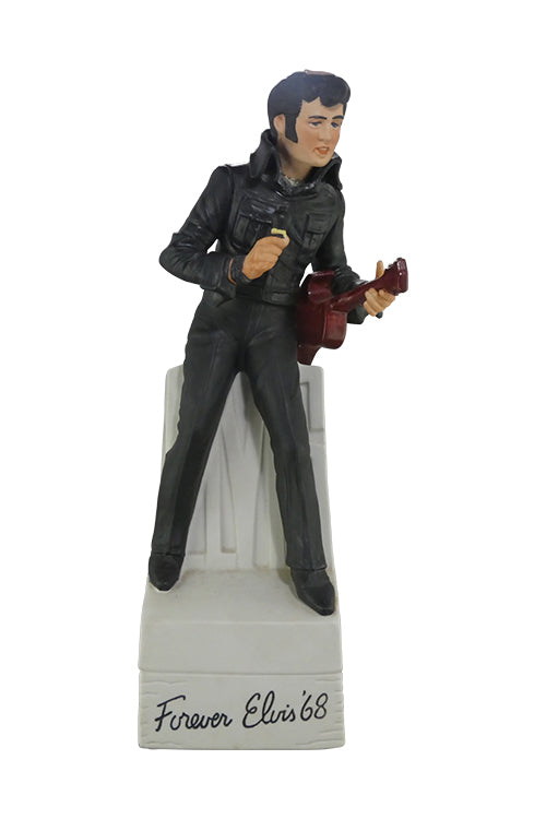 McCormick Distilling Straight Bourbon Whiskey Forever Elvis 68 (1977) Broken Cork Glued On Head