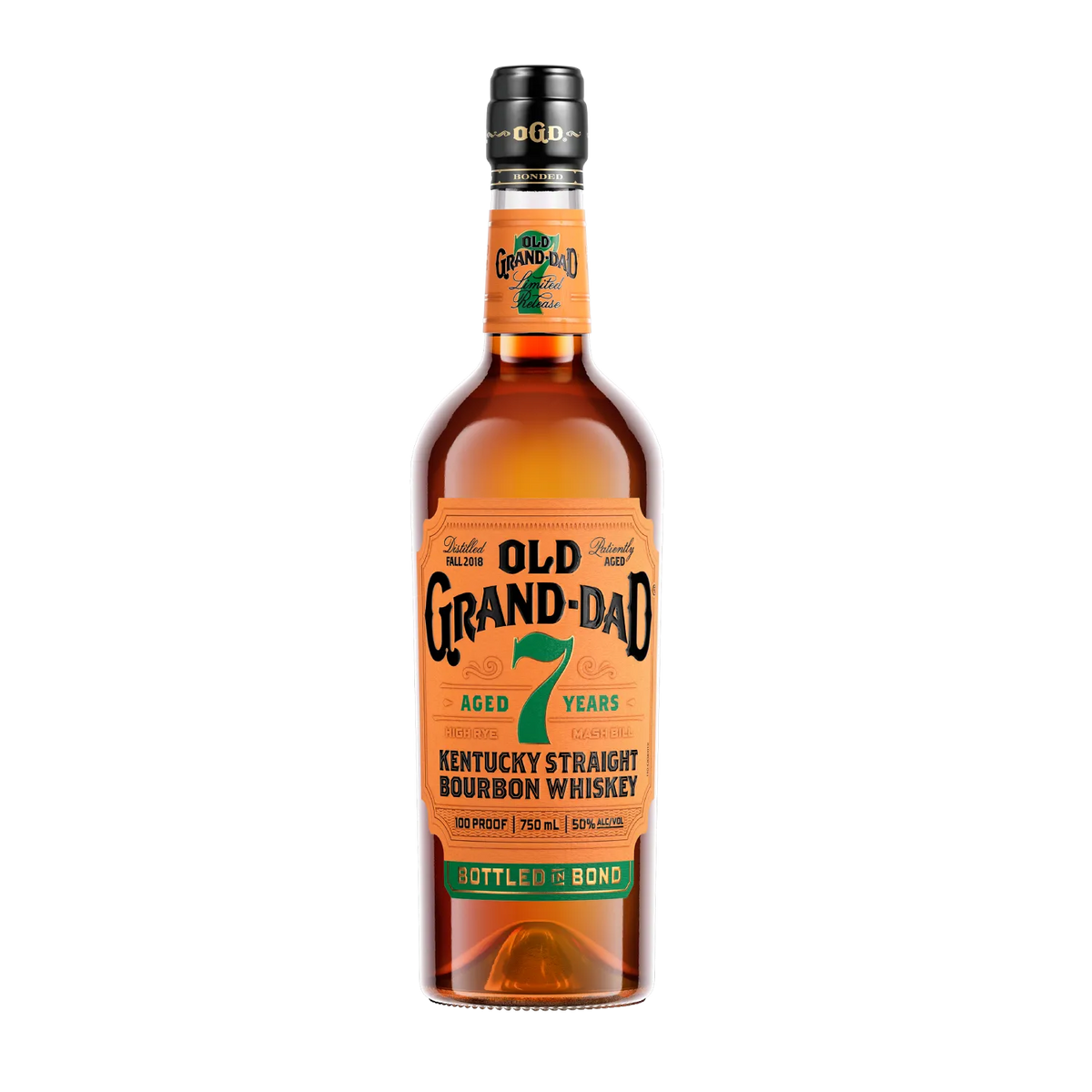 Old Grand-Dad 7 Year Bottled-in-Bond High Rye Bourbon Whiskey (750ml)