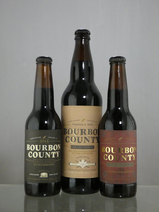 Goose Island Bourbon County '14 Bourbon County 355ml, 14'Barleywine 355ml and 14' Vanilla Rye 650ml