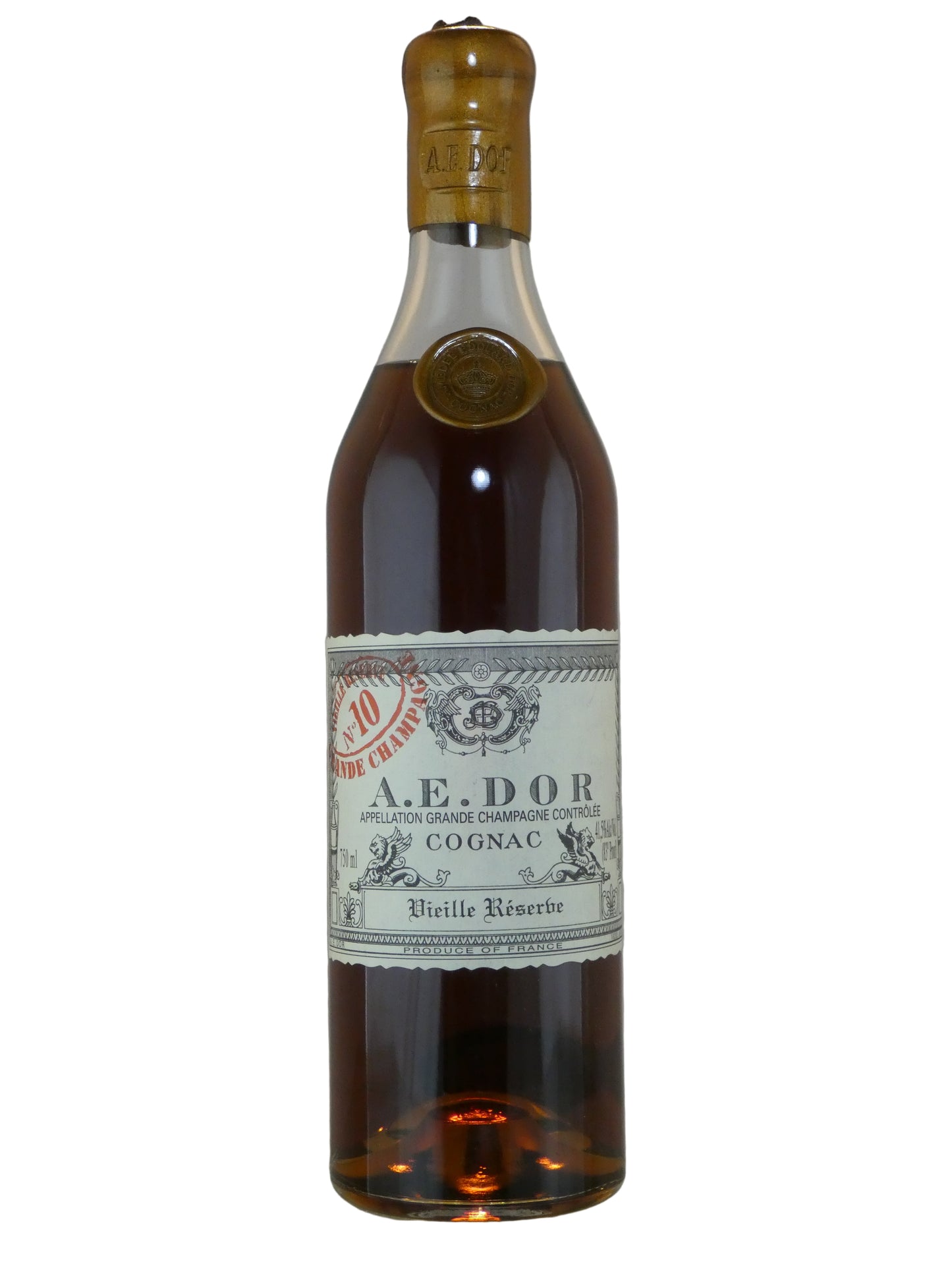 A.E. Dor Vieille Reserve No. 10 Grande Champagne Cognac (no Box) (750ml) (A Chicago Wine Markets Selection) NWS