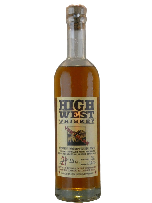 High West Distillery Very Rare 21 Year Old Rocky Mountain Rye Whiskey Batch 10 (375ml)
