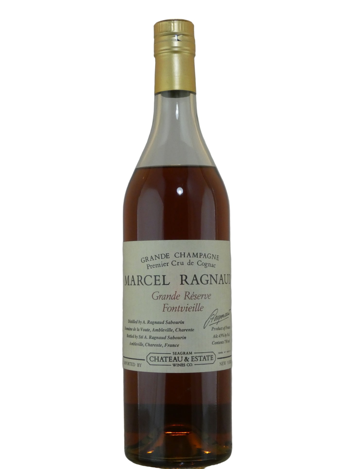 Marcel Ragnaud Grande Reserve Fontvieille Premier Cru de Cognac 1980's bottling (750ml)