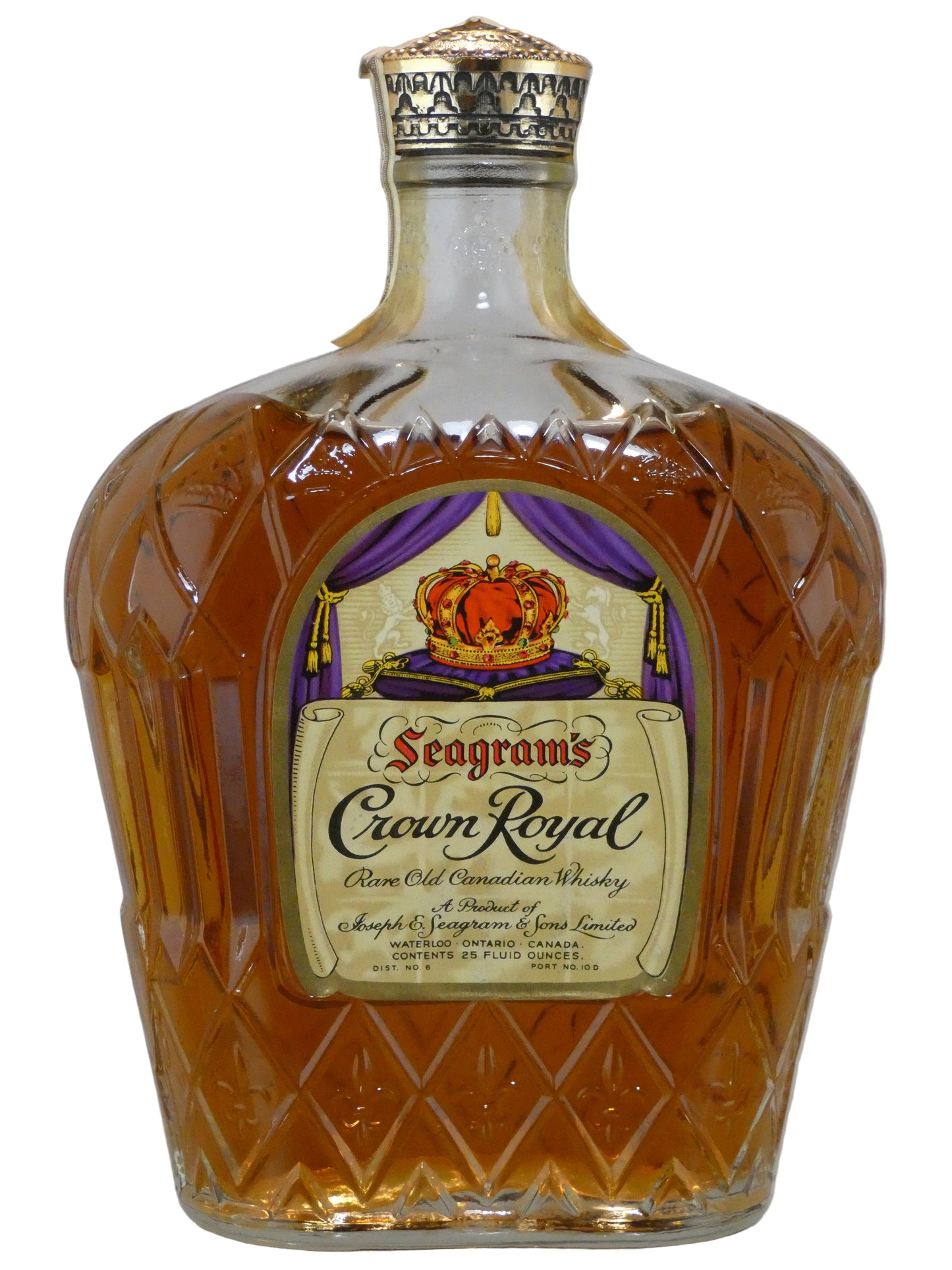 Seagrams Crown Royal Whiskey Pre 1960's (750ml)