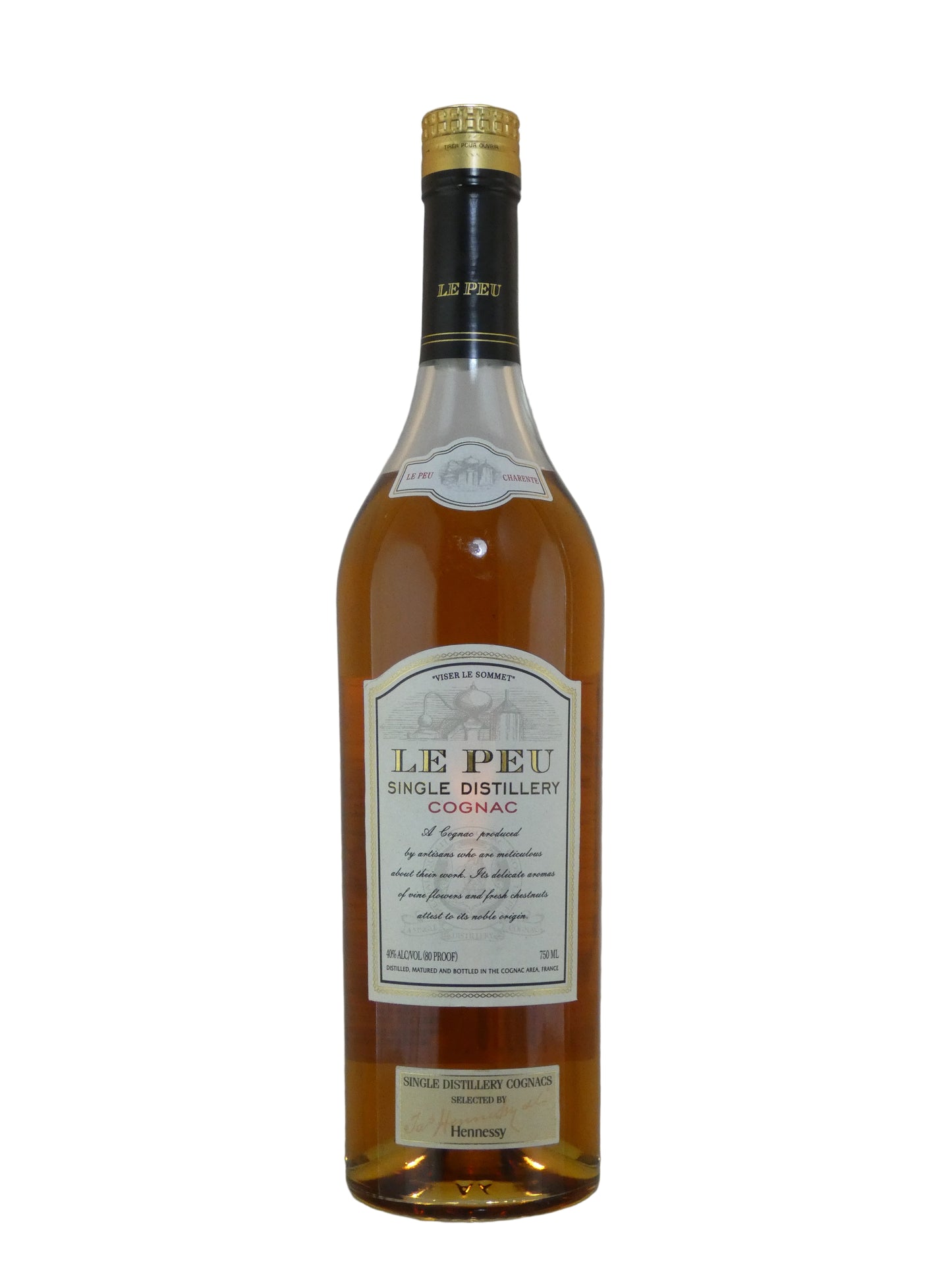Le Peu Charente Single Distillery Cognac Selected By Hennessy Eaux De Vie No Tube (750ml)