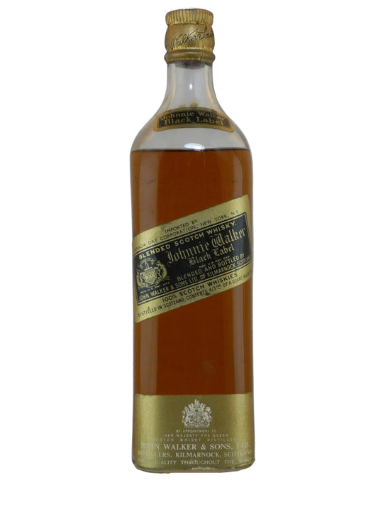 Johnnie Walker Black Label 12 Year Old Blended Scotch Whisky (1960's/70's) (4/5 Quart)