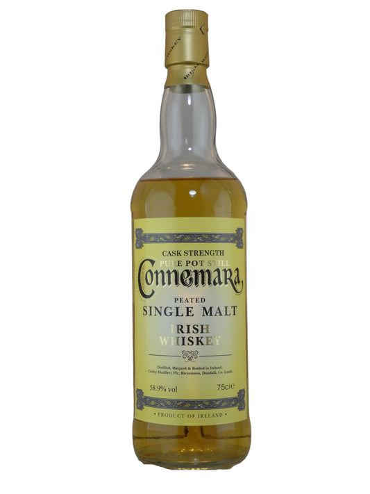 Connemara Cask Strength Peated Single Malt Irish Whiskey (750ml) (Preiss Imports) 1990's Bottling
