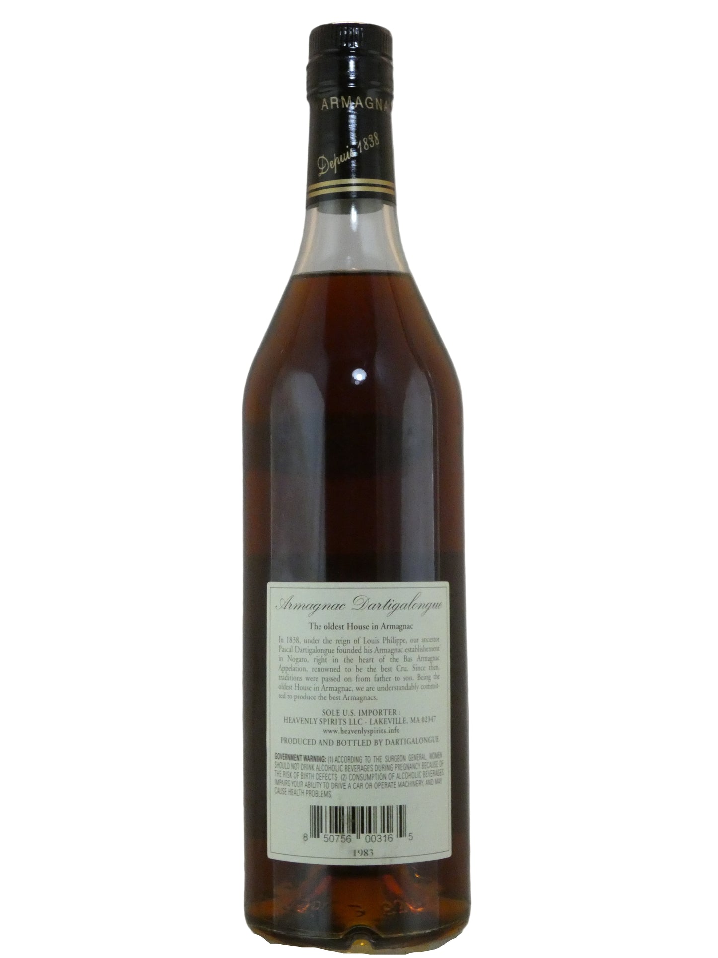 Dartigalongue Vintage Bas Armagnac- 1983 (Bottled in 2013) (750ml)