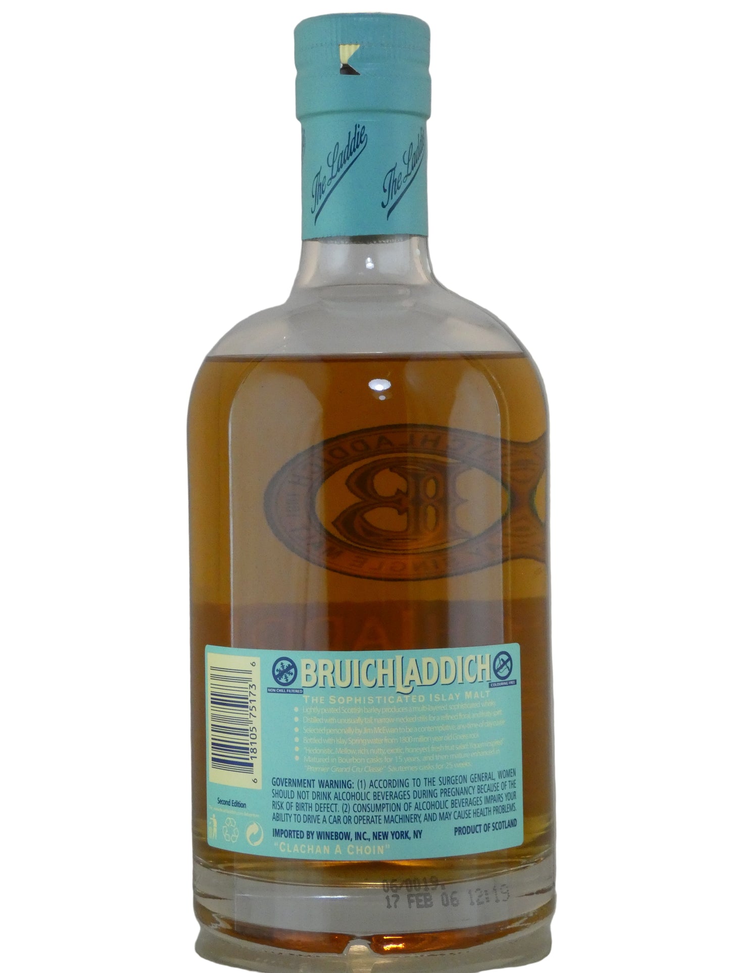 Bruichladdich Second Edition 15 Year Old Single Malt Scotch Whisky (750ml)