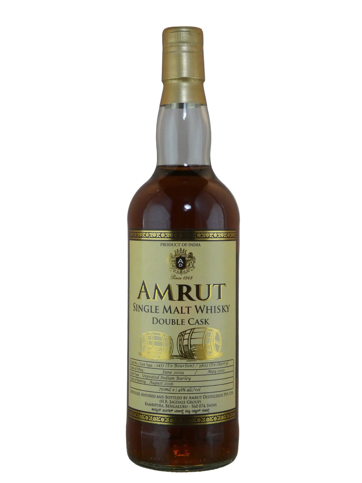 Amrut Double Cask Single Malt Whisky (750ml)