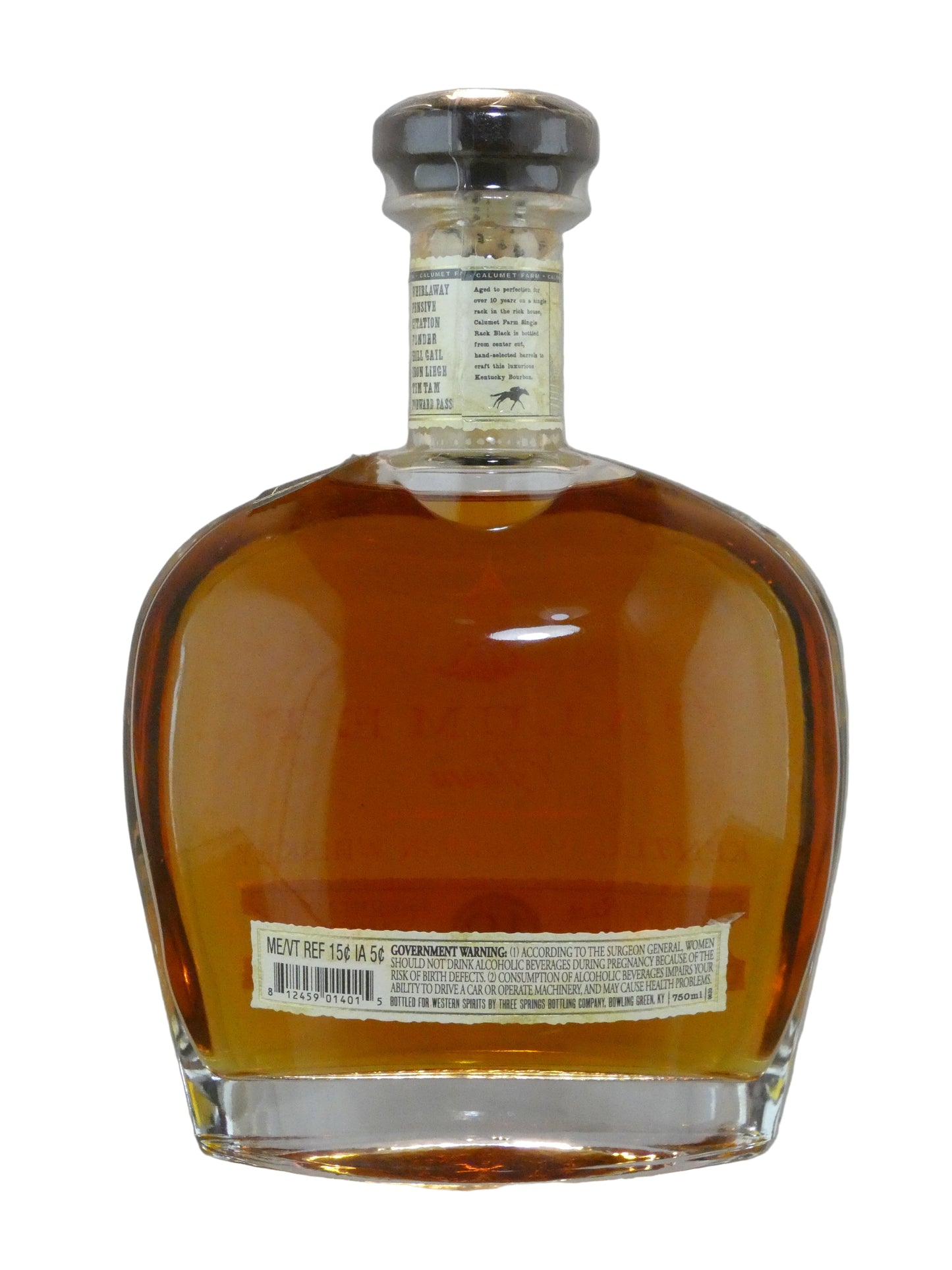 Calumet Farm 'Single Rack Black' 10-Year Old Kentucky Straight Bourbon Whiskey (750ml)