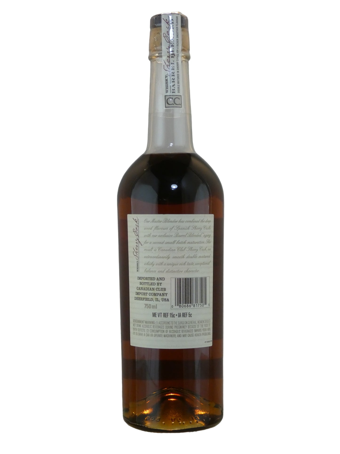 Canadian Club Sherry Cask Blended Canadian Whisky 8 Year (750ml) Hiram Walker