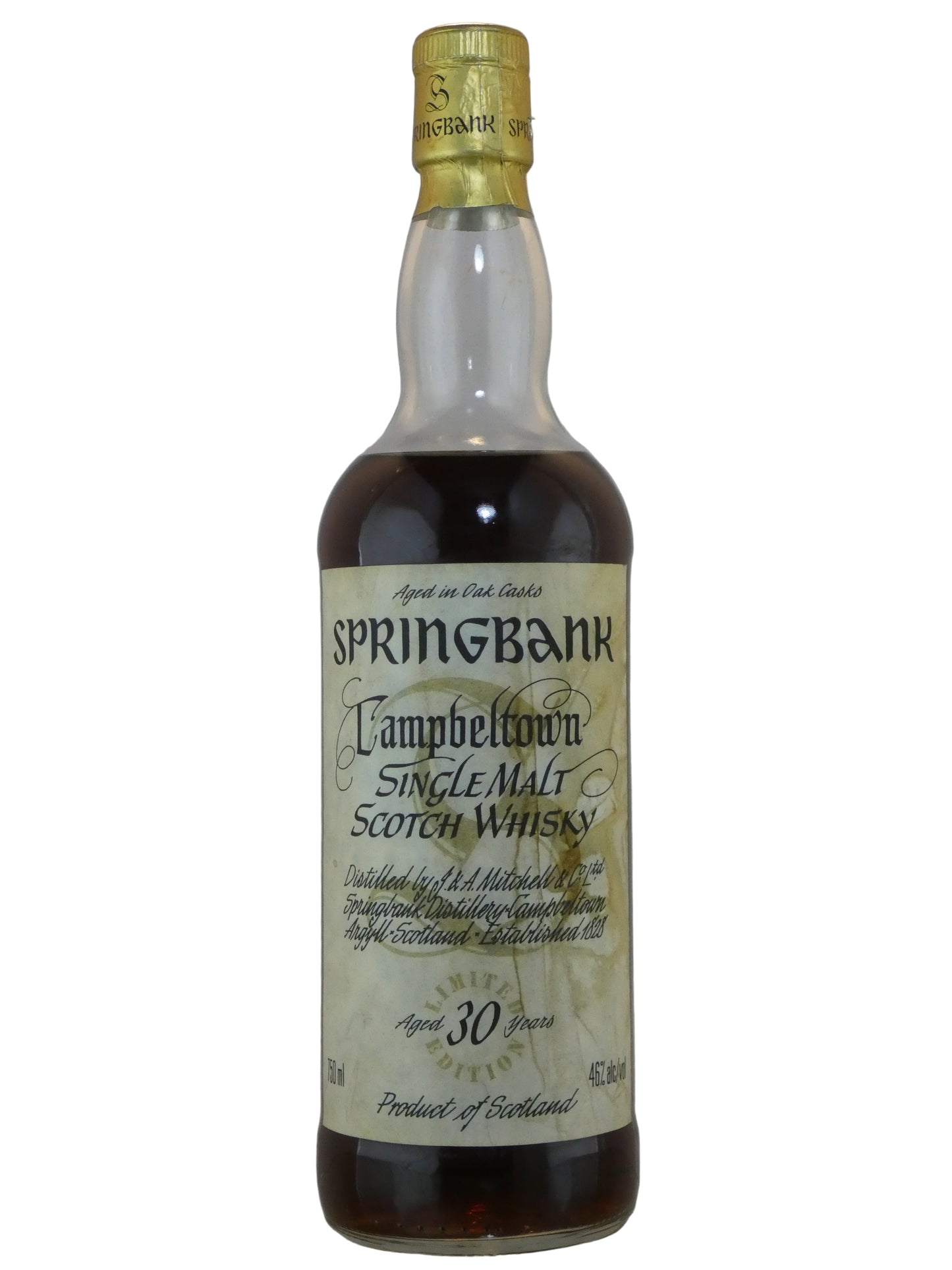 Springbank 30-year Sherry Cask Millennium Series (750ml) (stained label)