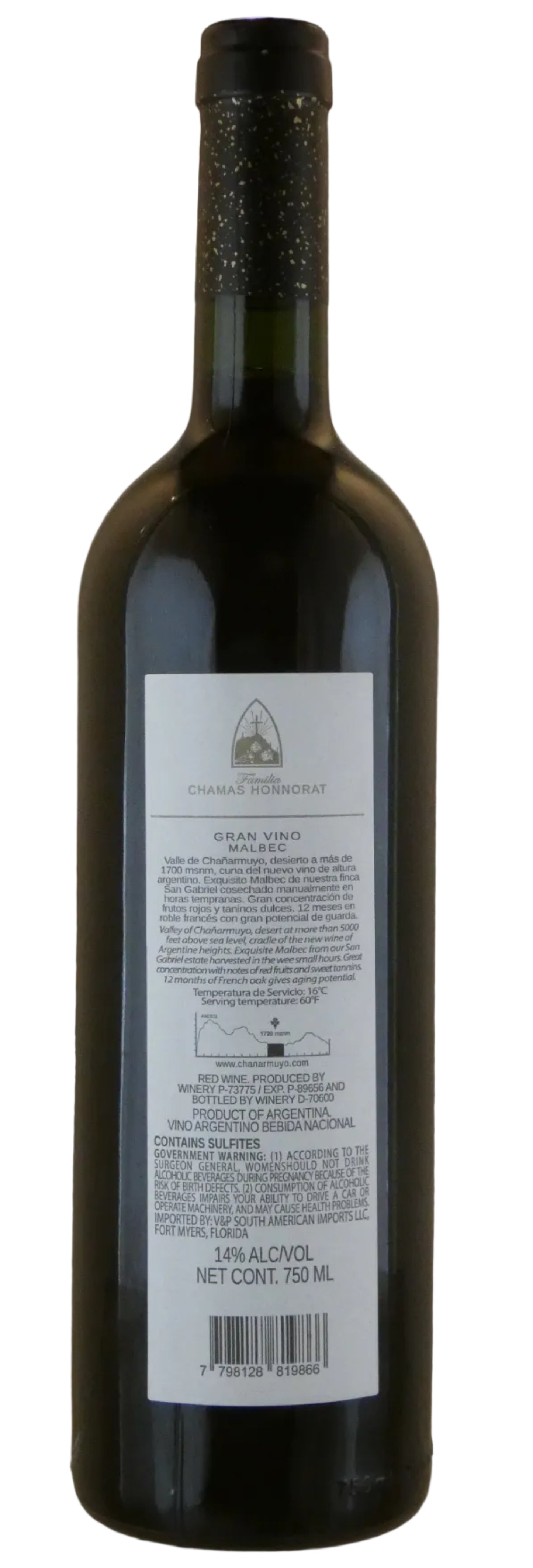 Chanarmuyo Gran Vino Malbec- 2020 (750ml)