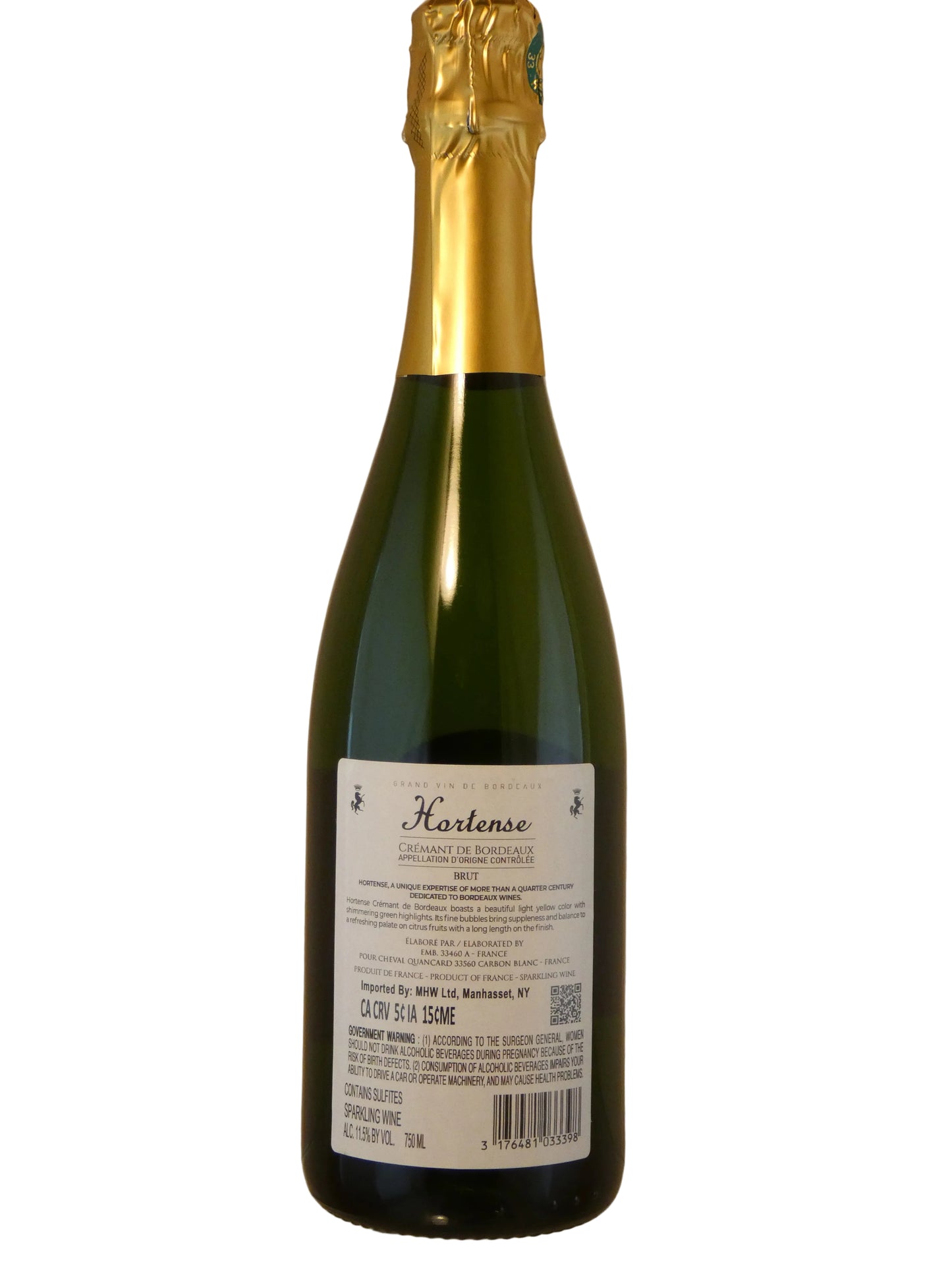 Hortense Cremant De Bordeaux French Sparkling  - NV (750ml)