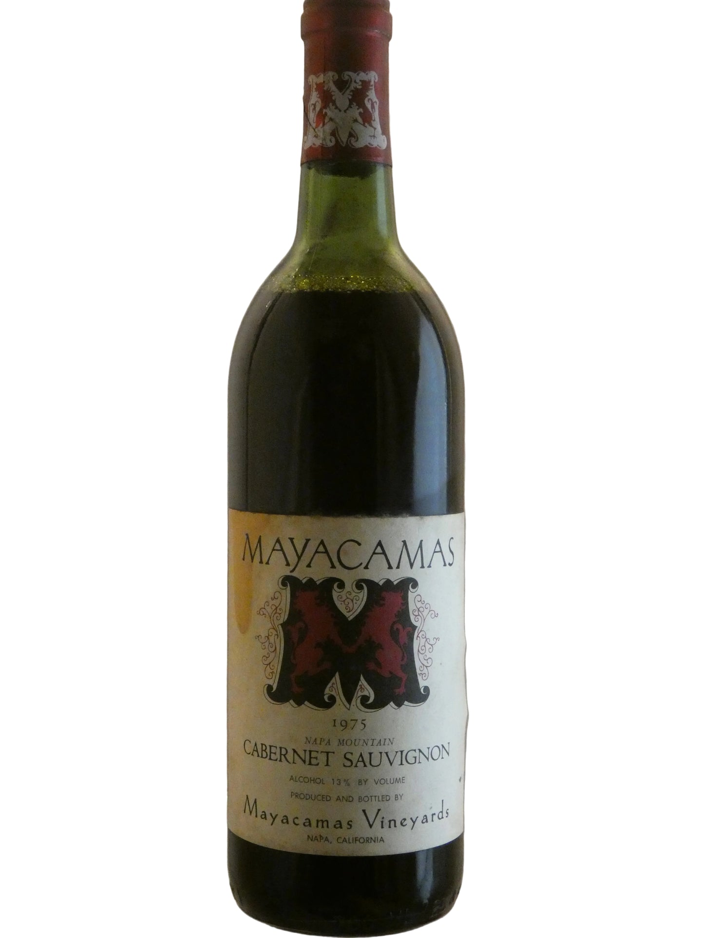 Mayacamas Vineyards Mayacamas Vineyard Cabernet Sauvignon  (High Mid Shoulder) - 1975 (750ml)