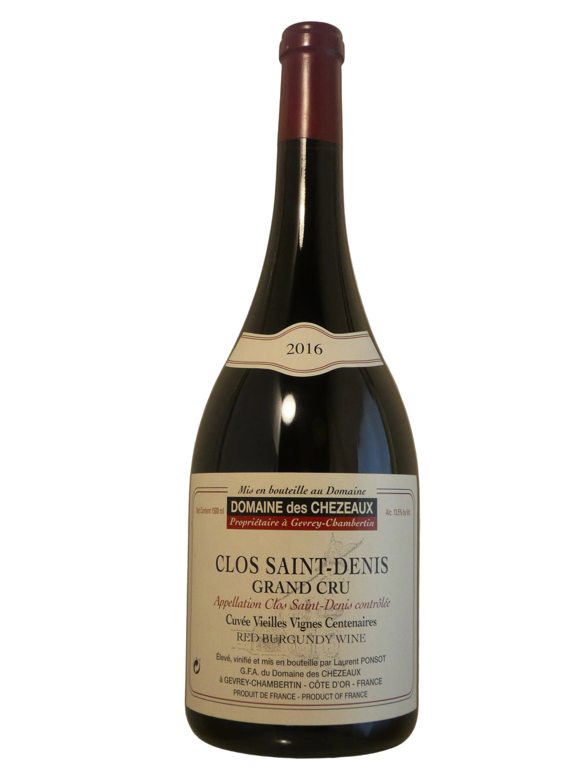 Domaine des Chezeaux Clos St. Denis VV  (Ponsot) - 2016 (1.5L)