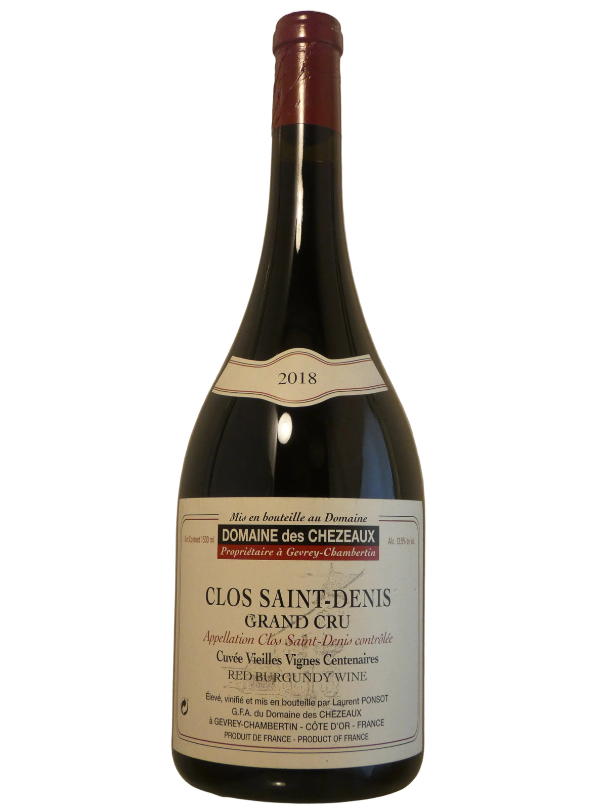 Domaine des Chezeaux Clos St. Denis VV  (Ponsot) - 2018 (1.5L)