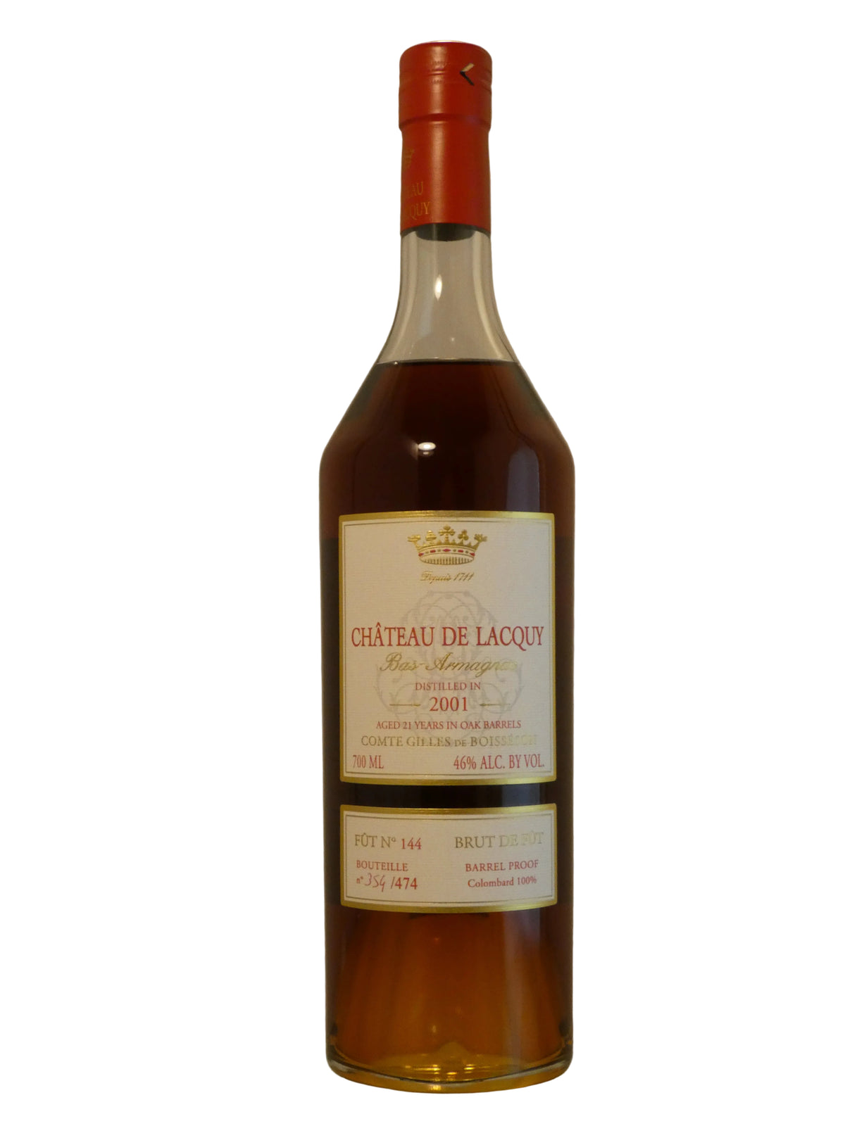 Chateau de Lacquy Armagnac 2001 - Colombard Armagnac 144 (700ml)