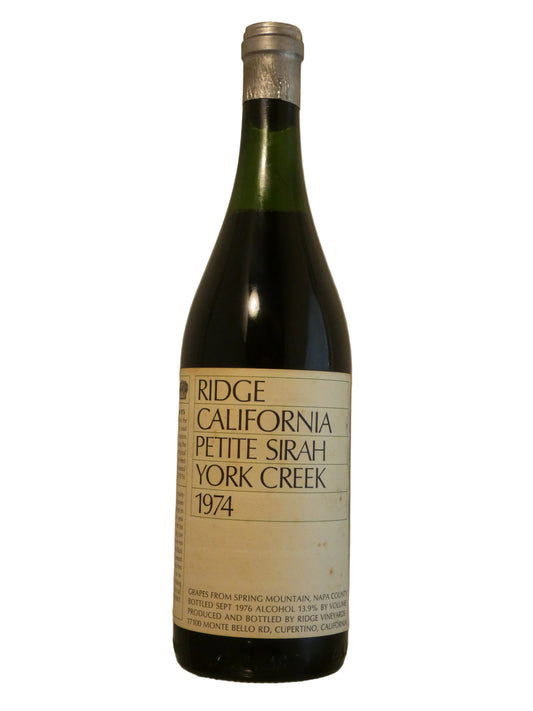 Ridge Vineyards York Creek Petite Sirah - 1974 (750ml)