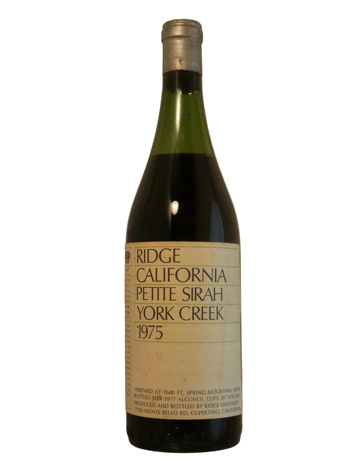 Ridge Vineyards York Creek Petite Sirah - 1975 (750ml)