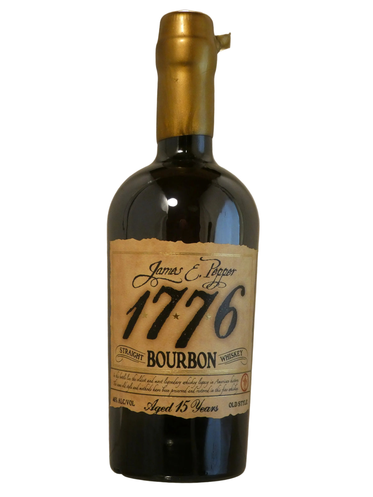 James E. Pepper 1776 Barrel Proof Bourbon 15 Year Limited Gold Wax (750ml)