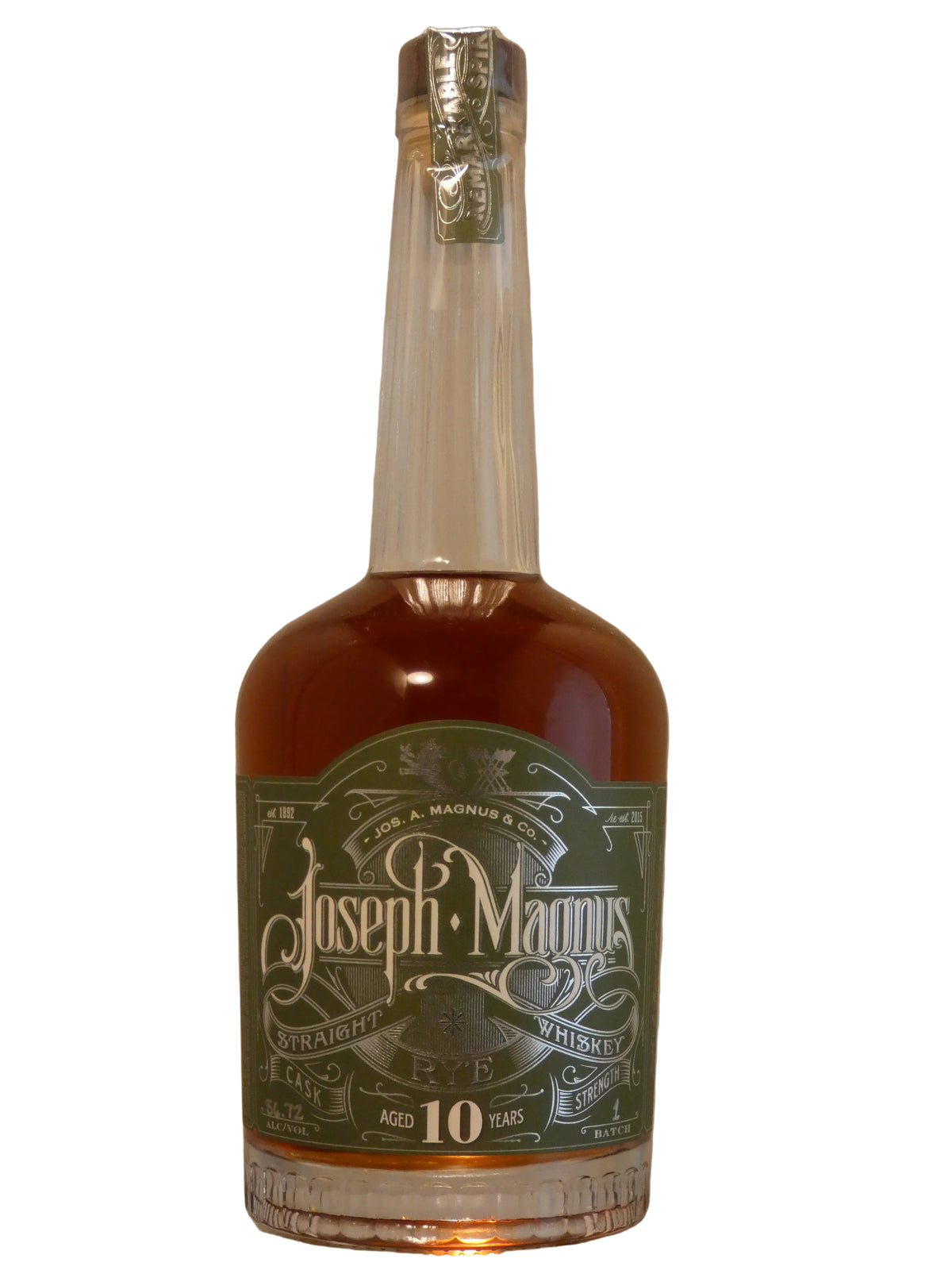 Joseph A. Magnus 10 Year Cask Strength Rye Whiskey (750ml)
