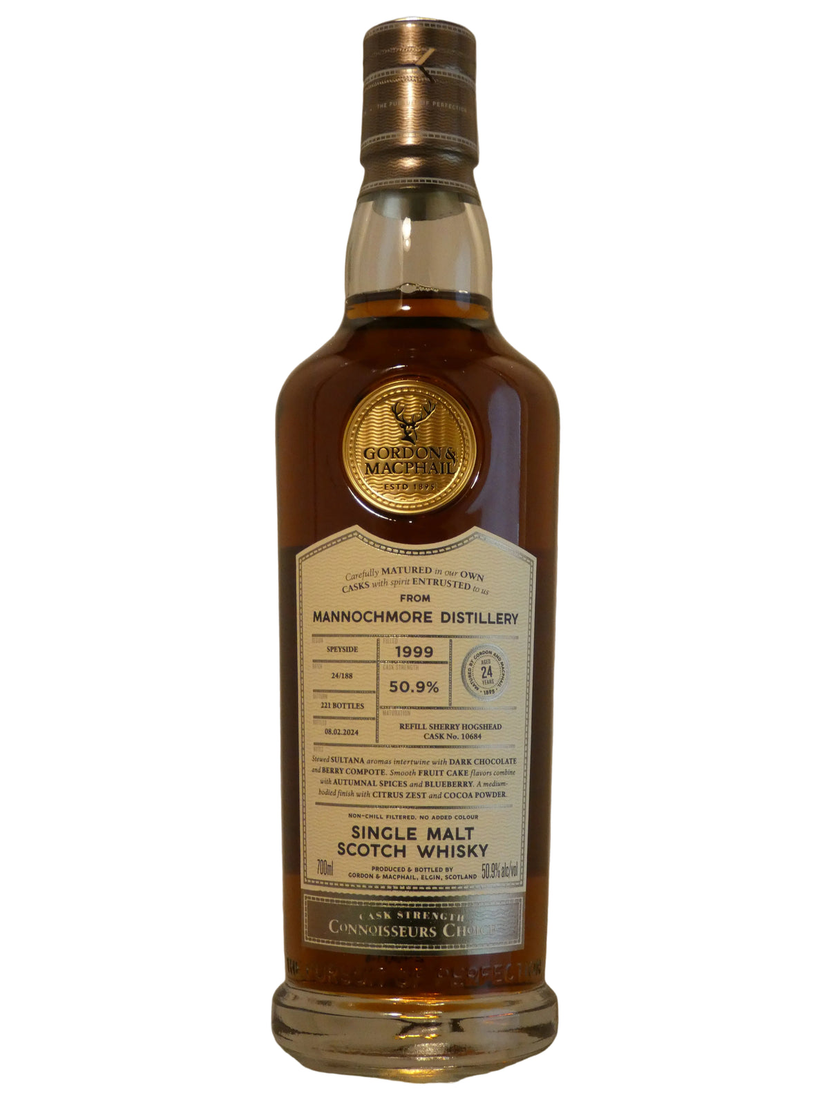Gordon & MacPhail Connoisseurs Choice 'Mannochmore' 24 Year Old Single Malt Scotch Whisky 1999 (700ml)