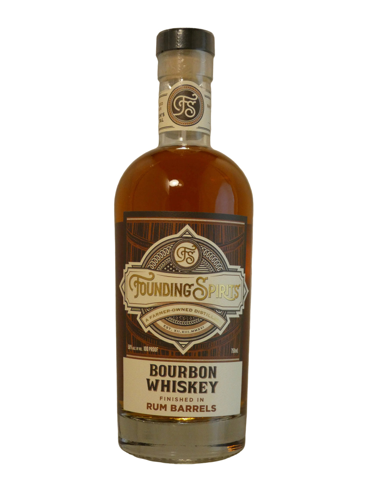 Founding Spirits Bourbon Whiskey Finished in Rum Barrels (750ml)