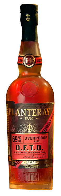 Planteray O.F.T.D. Old Fashioned Traditional Dark Overproof Rum 69% (1L)